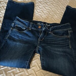 American Eagle Outfitters Women's Dark Blue Skinny Jeans